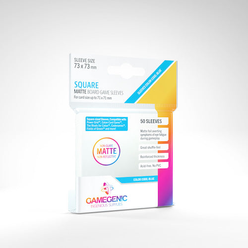 Gamegenic Matte Board Game Sleeves: Square Blue