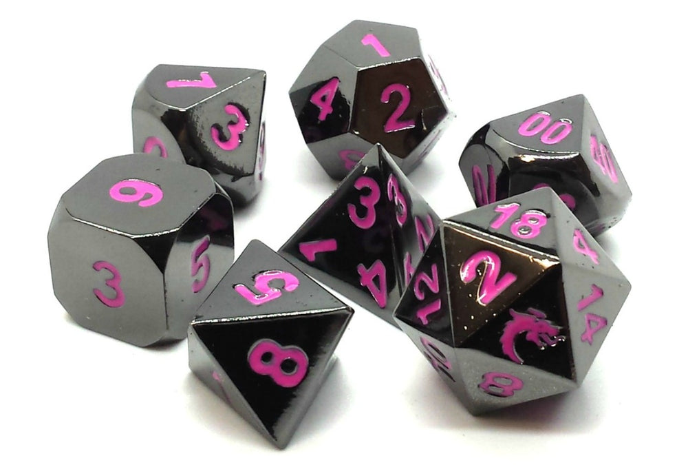 Old School Dice: Halfling Forged Electric Pink RPG Set