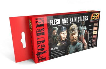 AK-Interactive:  Acrylics - Flesh & Skin Colors Paint Set