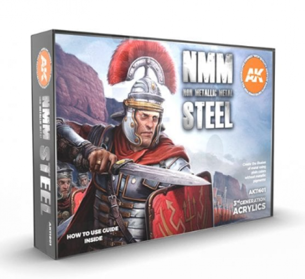 AK-Interactive: 3rd Gen Acrylics - Non-metallic Metal Steel  Paint Set