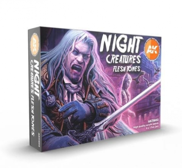 AK-Interactive: 3rd Gen Acrylics - Night Creature Flesh tones Paint Set