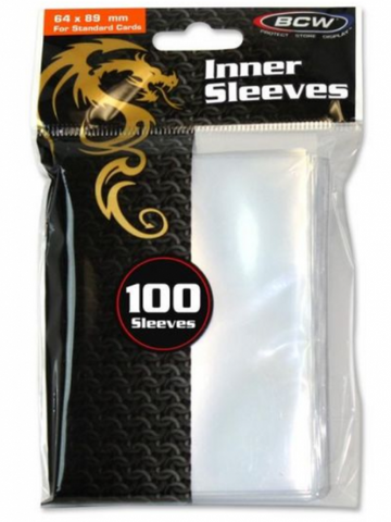 BCW  Card Game Sleeves: Standard Size Inner Sleeves (100)