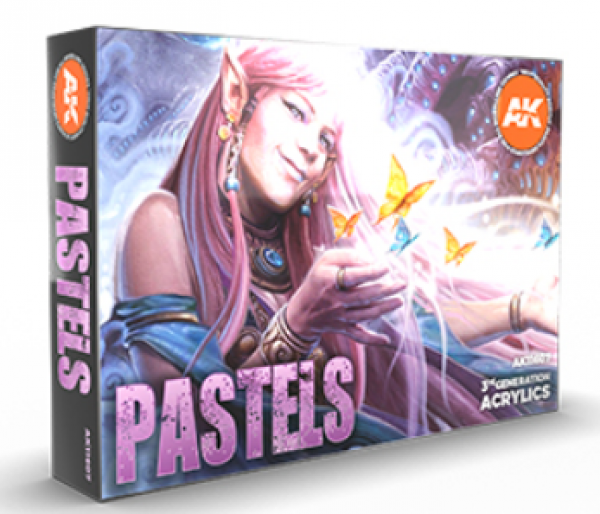 AK-Interactive: 3rd Gen Acrylics - Pastels Paint Set