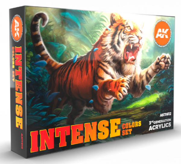 AK-Interactive: 3rd Gen Acrylics - Intense Colors Paint Set