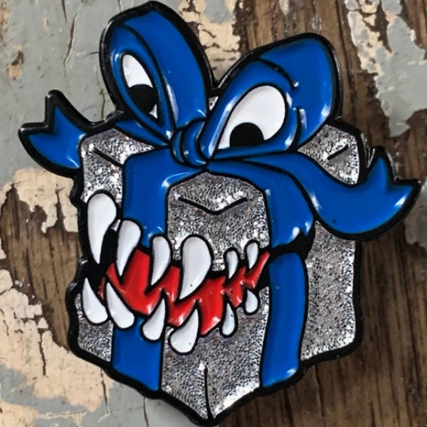 Creature Curation Enamel Pin: Present (Blue & Silver)