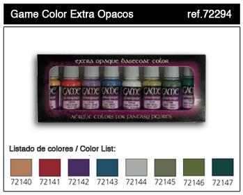 Vallejo Game Color: Extra Opaque Basecoats Paint Set (8)