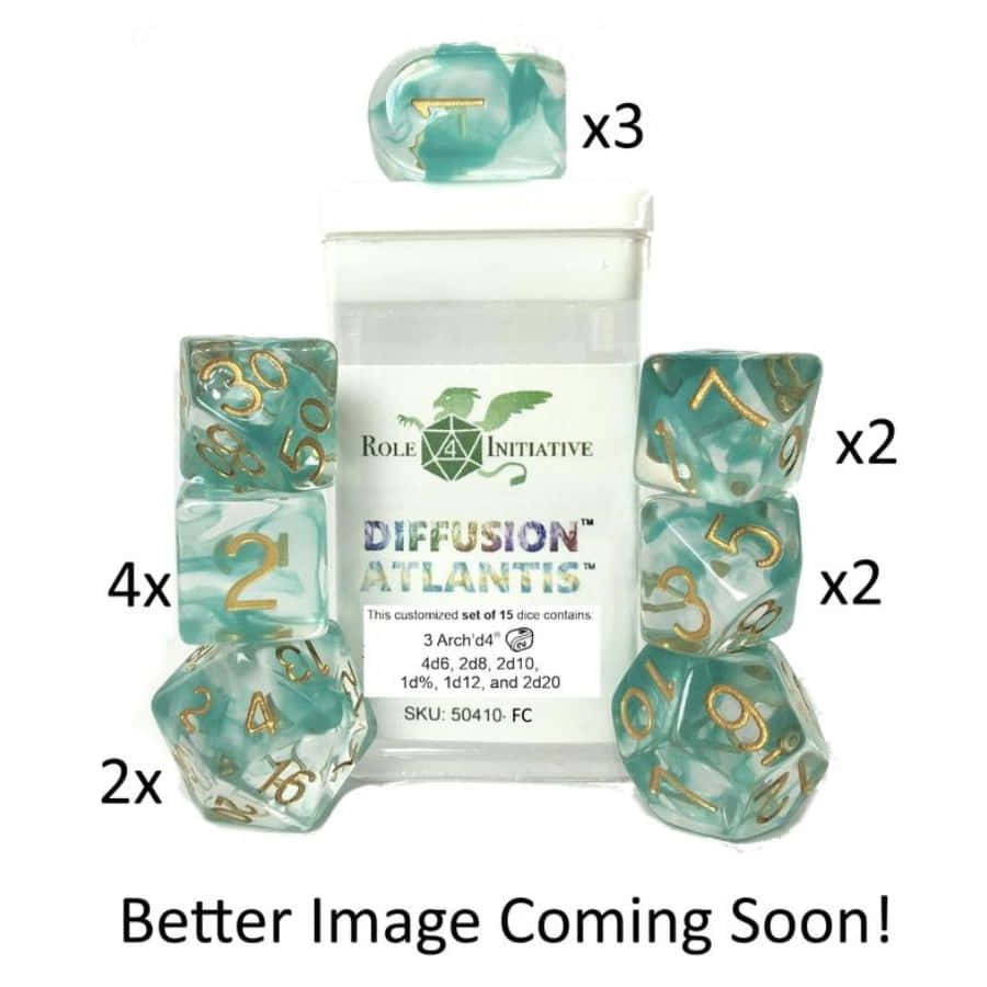 Diffusion Atlantis Dice (Set of 15 RPG Dice)