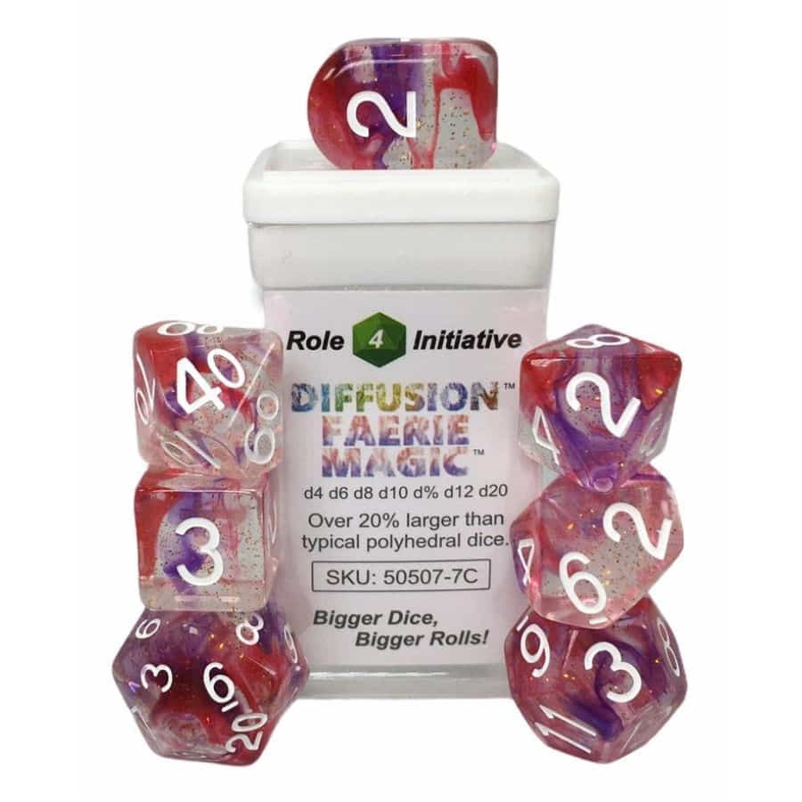 Diffusion Faerie Magic Dice (Set of 7 RPG Dice)