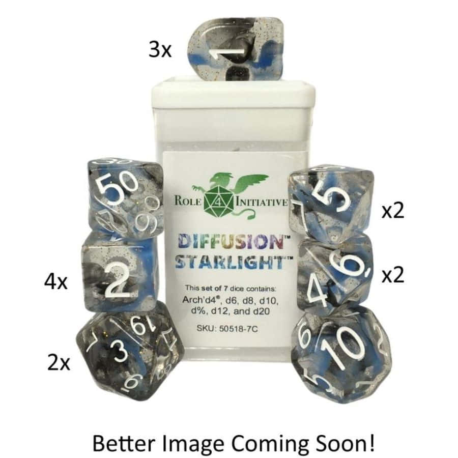 Diffusion Starlight Dice (Set of 15 RPG Dice)