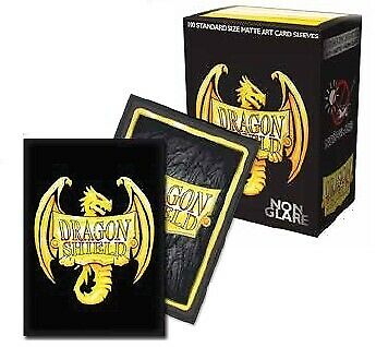 Dragon Shield Sleeves: 20th Anniversary Matte Black Non-Glare Iconic Art (Box Of 100)