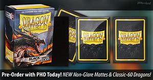 Dragon Shield Matte: Non-Glare Sleeves - Black